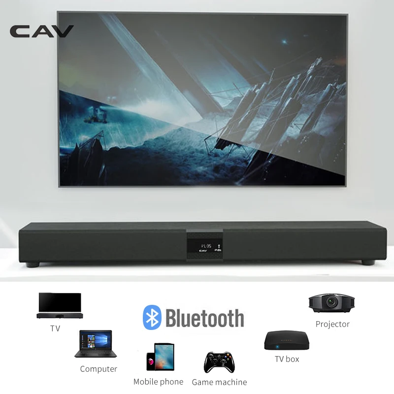 CAV TM100 беспроводная гарнитура с встроенными часами 2,1 система объемного звучания домашний кинотеатр Bluetooth беспроводной динамик DTS виртуальный объемный эхо аудио