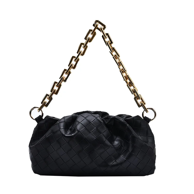 

2021 New Fashion Luxury Purse Flaky Clouds Women's Shoulder Bag Top Handle Handbag Pleated Dumpling Bag