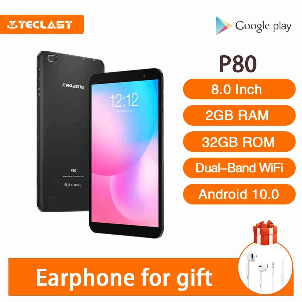 Teclast P80 8 дюймовый планшетный ПК с системой андроида и 10 Allwinner A133 двухдиапазонный Wi