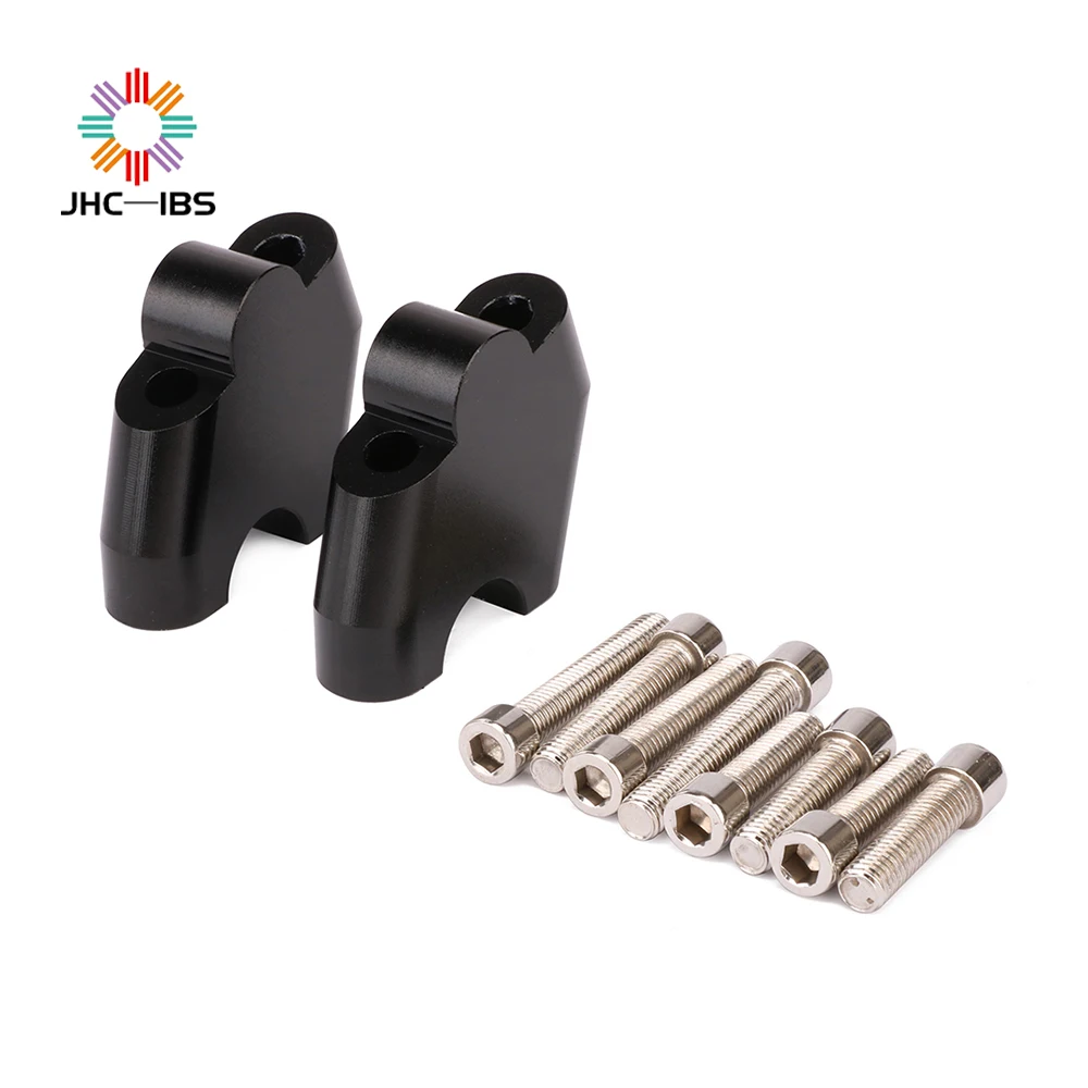 Мотоцикл серебряный и черный CNC алюминий Ручка Бар Крепление Зажим адаптер