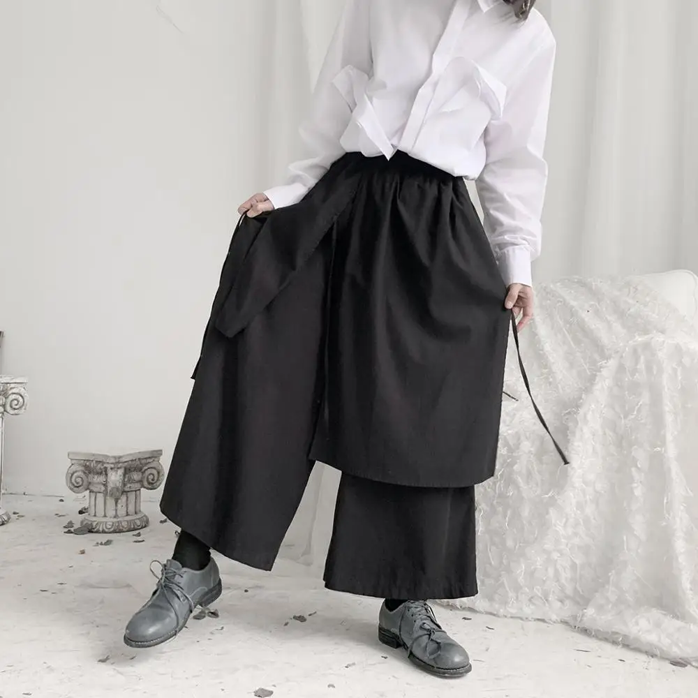 Yamamoto dark Yoji ретро Восточный нишевой дизайнер хлопок и лен леггинсы на