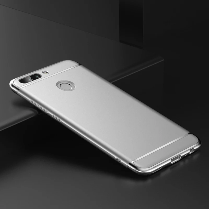 Чехол для huawei Honor 8 Pro Чехол для Honor Play 20 Pro 10 9 8 Lite 8X 8C защитный чехол 3 в 1 жесткий Гибридный чехол из поликарбоната - Цвет: Серебристый