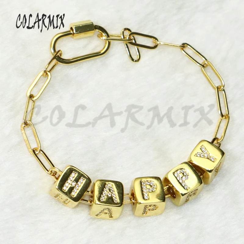 

Женские браслеты с бусинами, цепочка из бусин с буквами, 50604