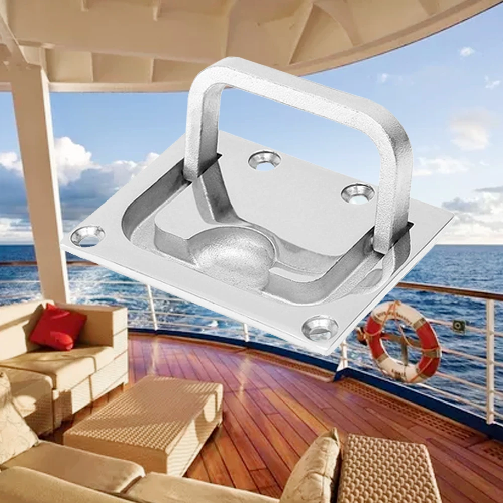 

Stainless Steel Deck Cover Handle Accessories Hatch Pull Durable Yacht Floor Buckle Truck Corrosion Resistant Boat Hardware