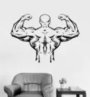Gym wall stickers, fitness bodybuilding perfect back muscle decals, gym decoration wall stickers fashion home decoration JSF33