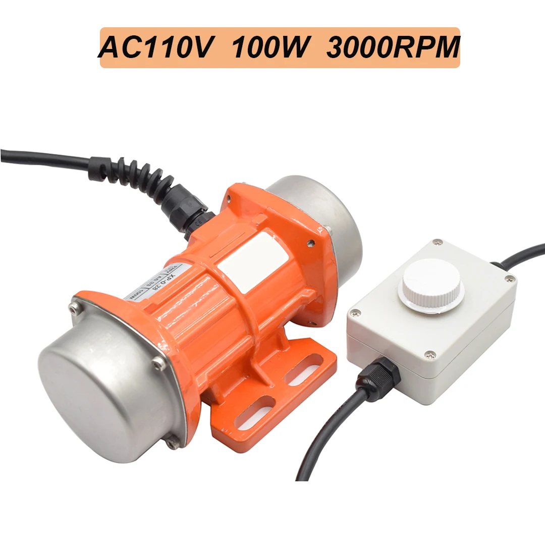 Motor de Vibração Concreto da C.a. 100w Monofásico 110v com Regulador de Velocidade Ip65 à Prova Dip65 Água Triturador de Vibração