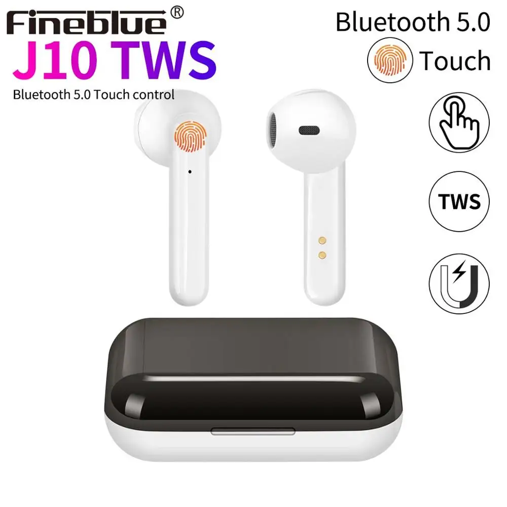 FineBlue J10 TWS 5 0 Bluetooth наушники мини двойной стерео микрофон истинные беспроводные