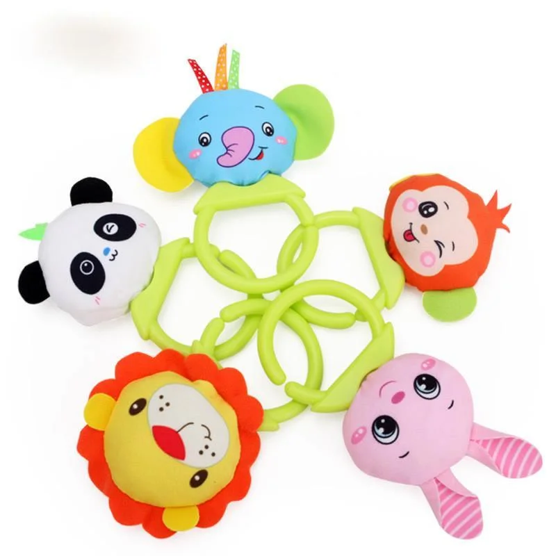 

Игрушки из мультфильмов Животные крючком деревянные кольца погремушка «сделай сам» связанная крючком погремушка пустышка браслет набор д...