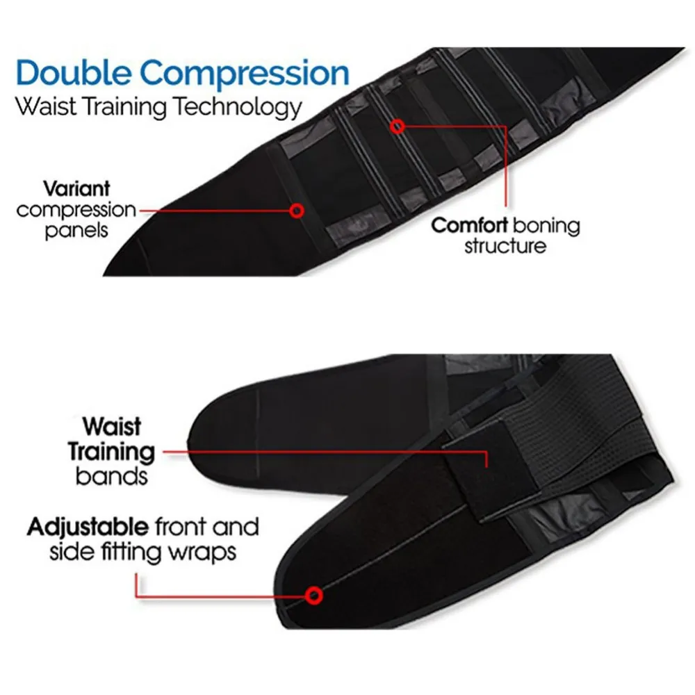 

WonderBeauty Sweat Belt Fajas Reductoras Waist Cincher Trimmerbelly Girdle Burn Fat Loss Weight Back Support Slimming Belt