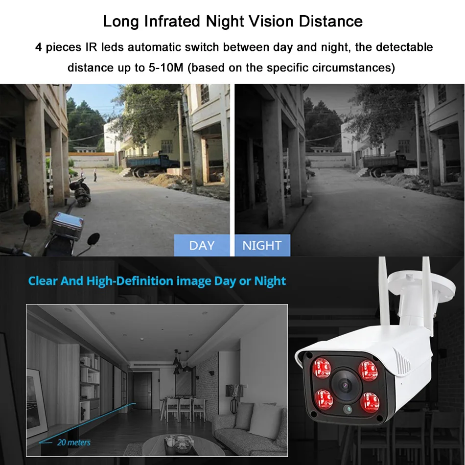 KERUI видеонаблюдения CCTV wifi камера HD 1080P наружная Водонепроницаемая инфракрасная камера ночного видения безопасности Видео IP камера