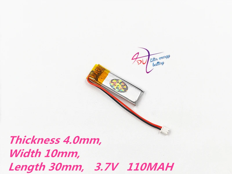 JST ZH 1 5 мм 2-контактный 3 7 в 110 мАч литий-полимерный аккумулятор 401030 для Mp3 GPS PSP bluetooth