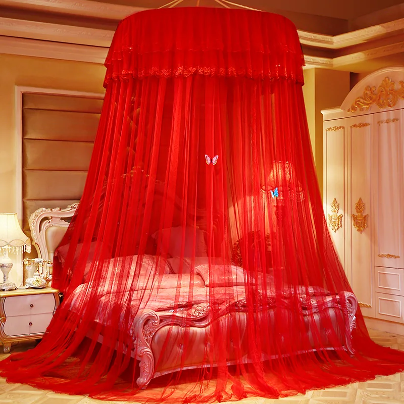 

Summer Children Kid Bedding Mosquito Net Romantic Baby Girl Round Bed Mosquito Net Bed Cover Bed Canopy For Kid Nursery