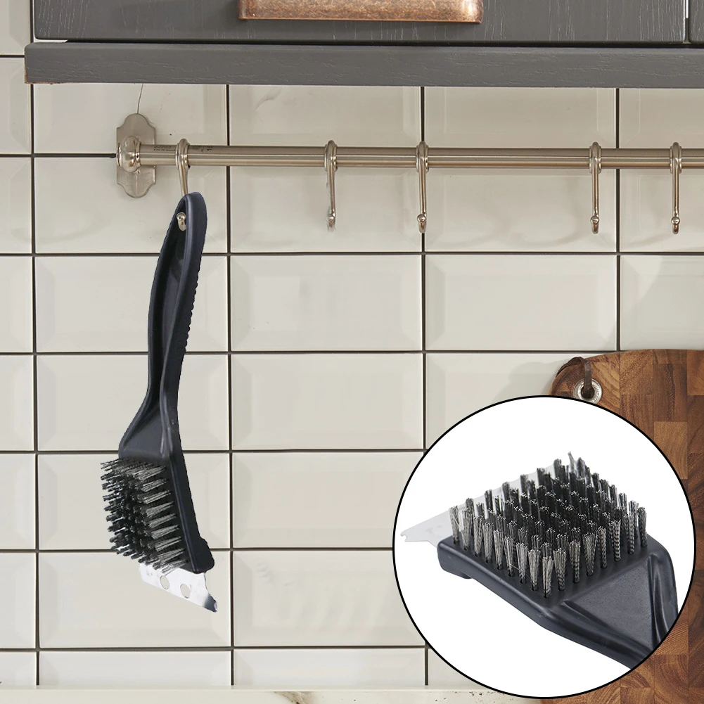 

Stainless Steel Wire Bristles Barbecue Grill Brush BBQ Racks Cleaning Tools