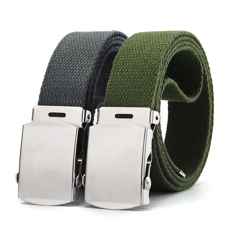 

High Quality Canvas Belt Unisex Luxury Strap Tactical Military Canvas Waistband Outdoor Training Belt Metal Buckle Belts 3.8wide