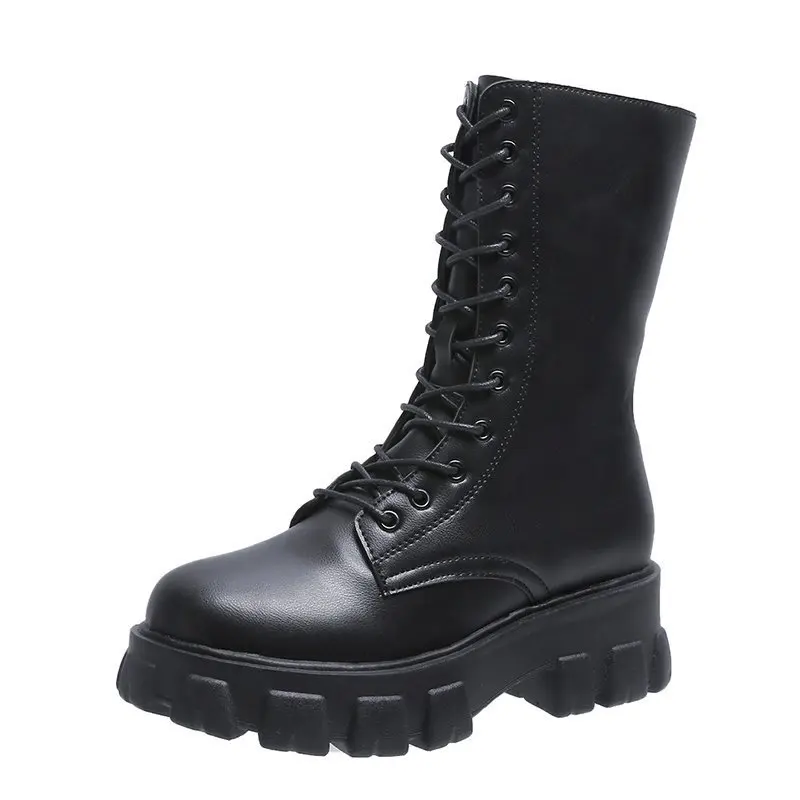 

winter women British style Chimney boots women 2020 new boots fall handsome lace up fashion motorcycle boots children