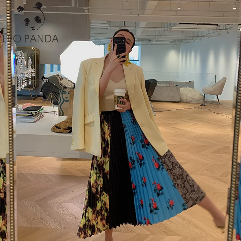 

4 Colors 2020 Bohemian High Waist Floral Print Summer Skirts Womens Boho Asymmetrical Chiffon Skirt Maxi Long Skirts For Women