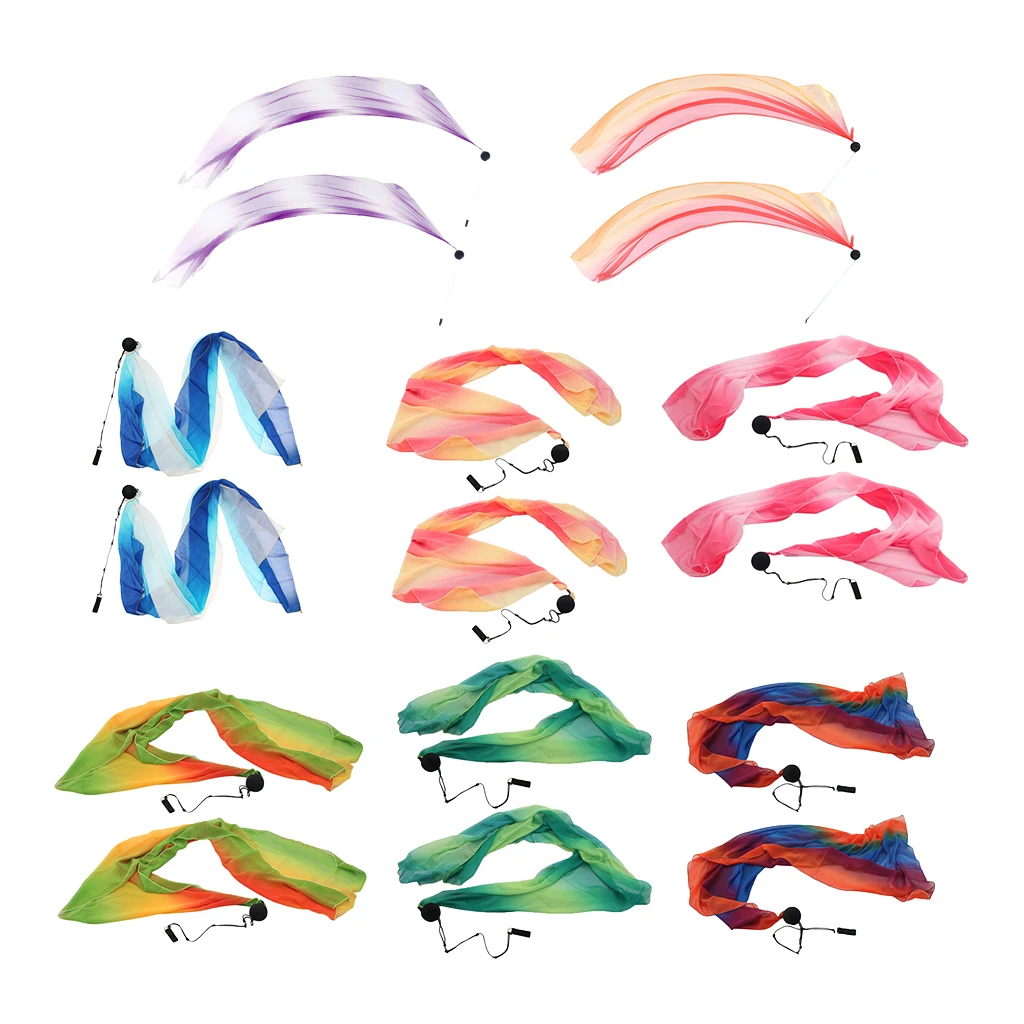 Набор из 2 шелковистых стримеров с вуаль пой набор шариков для танца живота