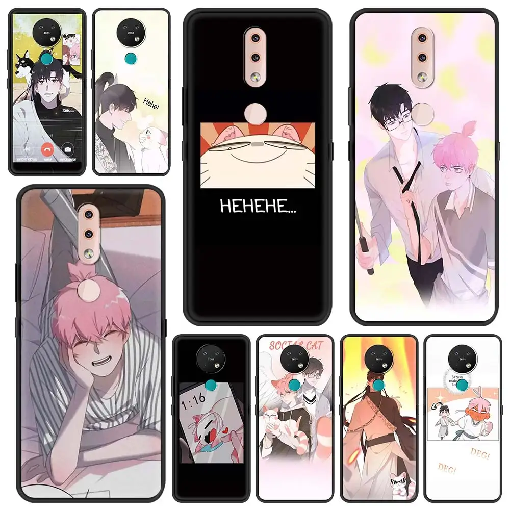 

Social Cat Anime Phone Case For Nokia G10 7.2 5.3 3.4 8.3 5.4 X20 X10 G20 C20 C10 2.3 2.4 4.2 1.4 3.2 2.2 1.3 Soft Cover