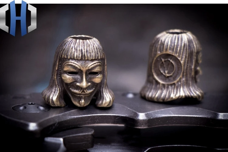 V-Vendetta нож бусы кулон ручной работы ключ DIY Открытый EDC Паракорд бусины |