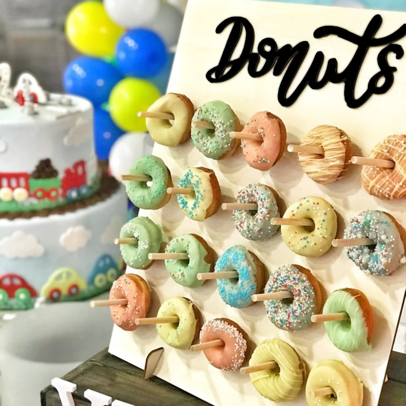

20 hole donut wall hanging donuts holder stand boards wedding decor accessory dinnertable decoration baby kids birthday party