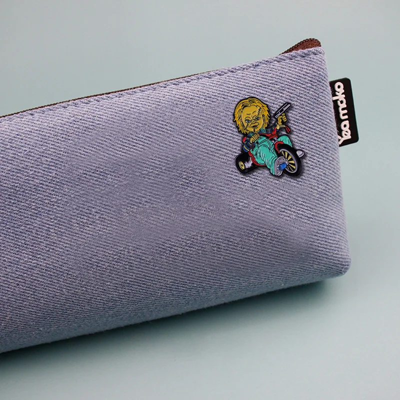 Эмалированная заколка кукла Чаки страшный слашер зло брошь-кукла значок из