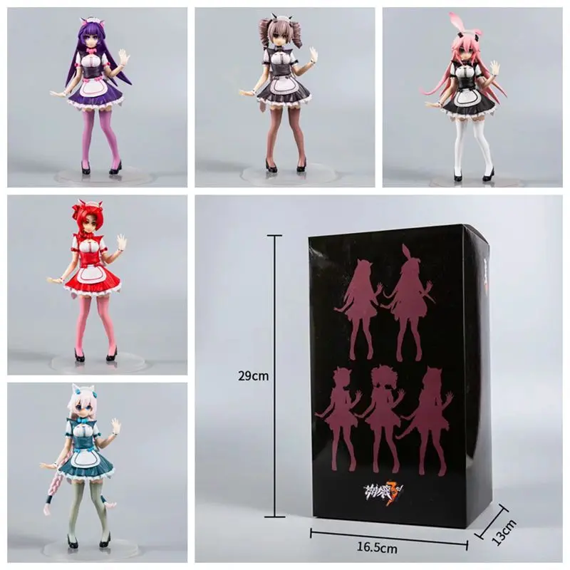 

Персонажи аниме Honkai Impact 3rd Yae Sakura с одеждой горничной Ver. Экшн-фигурки из ПВХ для привлекательных девушек, модель игрушек 21 см