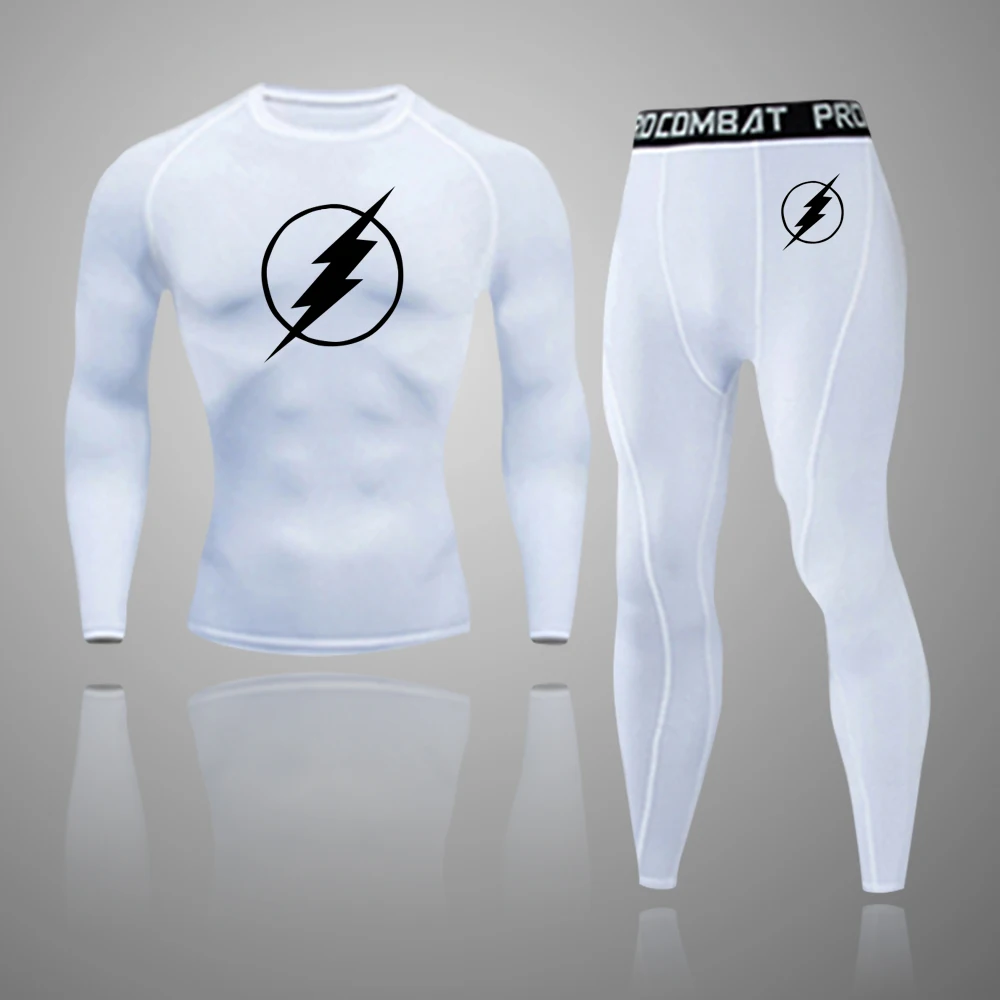 New Compression Men's Comprehensive Training Wear Quick-Drying Stretch Running Set Jogging Trousers Fitness Track Suit