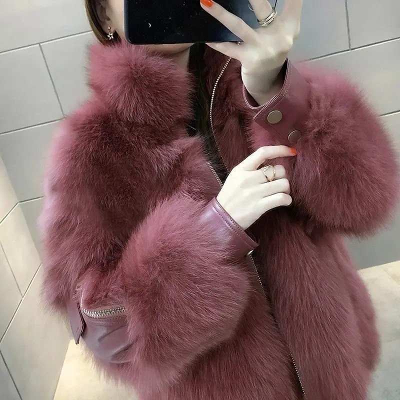 Fur Coats and Jackets Women Autumn and Winter The New Imitation Female Short Thicken Fashion Thin Faux Fox Fur