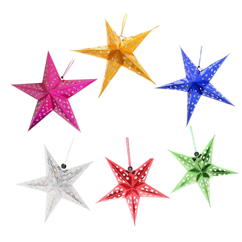 Новинка хит Рождественская елка пентаграмма абажур звезда бумага висячая