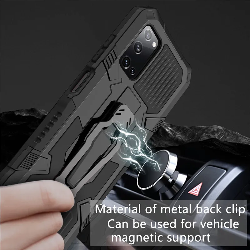 Бронированный чехол для Samsung Galaxy A03s противоударный зажим ремня кобура SM-A037F/DS 6 5