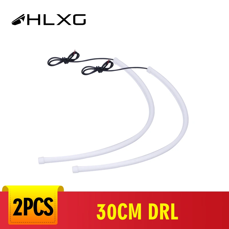 2 шт. гибкий DRL светодиодный для Автомобильная фара в сборе дневной ходовой свет