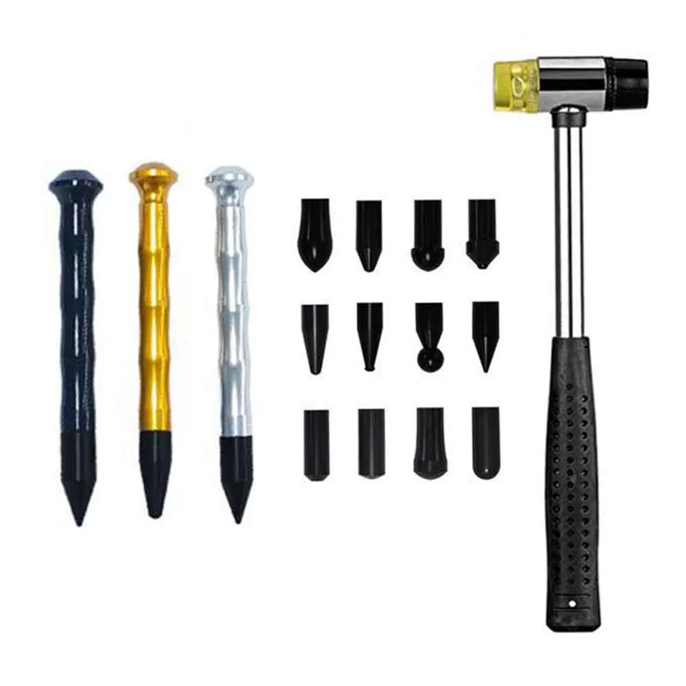 vender 20 Pçs Kit De Reparação Paintless Dent Ferramenta Mão Portátil Corpo Do Carro Remoção Durável Extrator Profissional Hastes Granizo Martelo Uso Largo