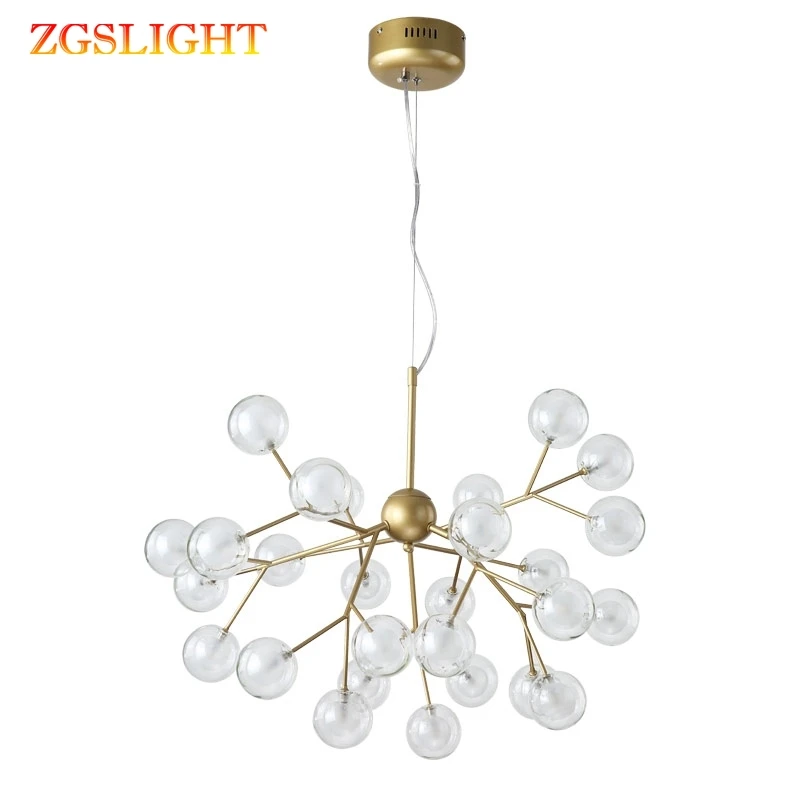 Скандинавские современные светодиодные стеклянные подвесные светильники для