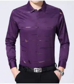 

Men's shirts fall 2018 middle-aged men's long-sleeve shirts men's gilt shirts inch men's shirts G-1