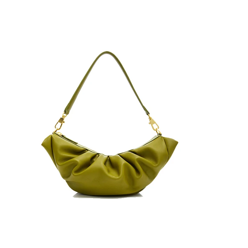 

LIKETHIS Women Pu Leather Tote Hobo Bag Small Handbags for Women 2020 Cloud Underarm Shoulder Bags Female Solid Color Simple Bag