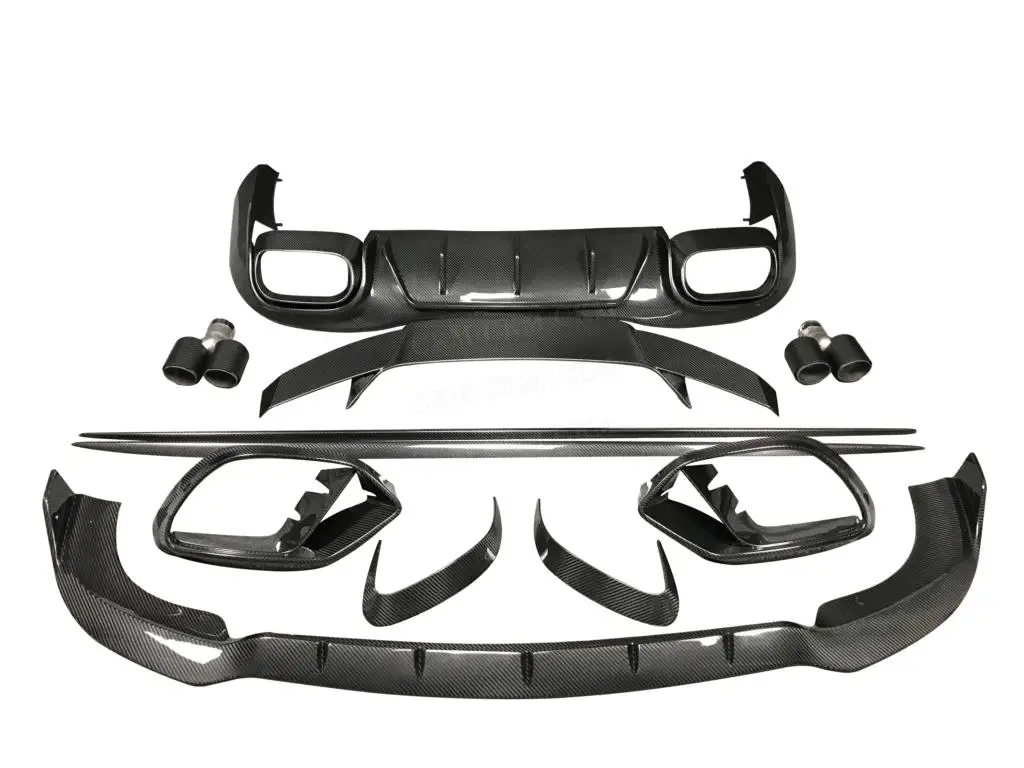 Передний спойлер FRP боковые юбки фартуки задний диффузор из стекловолокна