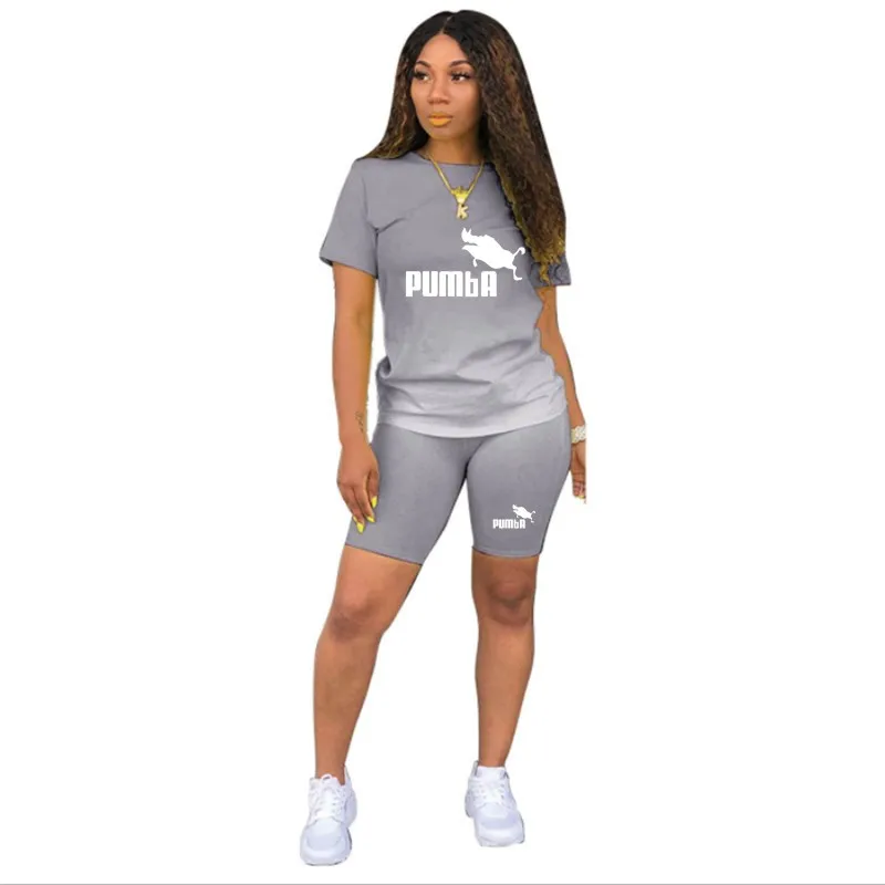 

Summer Fashion Trend Short Sleeve Women's Sets harajuku Classic Gradient Print T-Shirt+Shorts Suit Casual joker Woman Sportswear