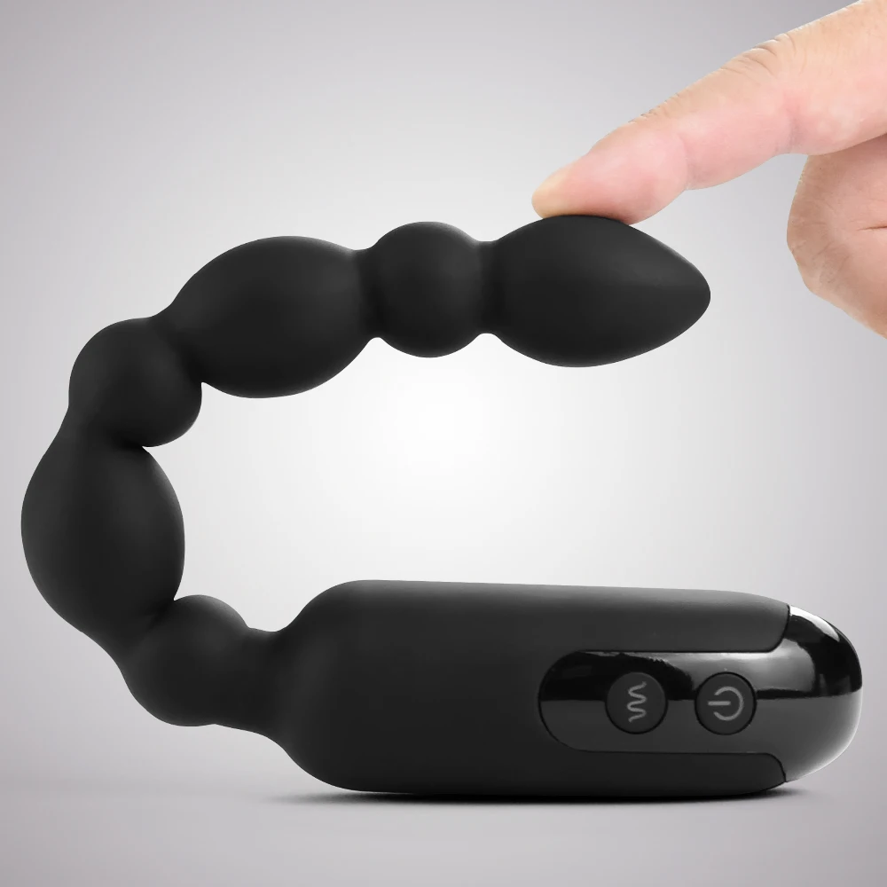 Анальная пробка с 6 маленькими бусинами вибратор для точки G мастурбатор мужчин и