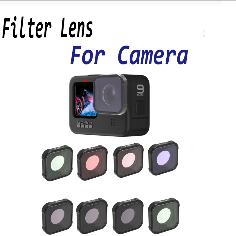 

Lens Filter For GoPro Hero 9 Black Action Camera CPL Neutral Density Filters For GoPro Hero9 Accessory CPL ND 8 16 32 Filter Set