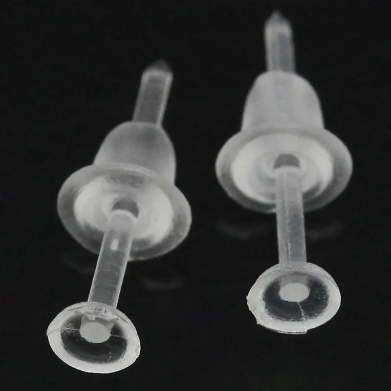 12x3mm 1000pcs MJARTORIA 1000 шт Пластиковые Серьги Шпильки с пробками прозрачные 12x3 мм базовые простые серьги-гвоздики ювелирные изделия для женщин и мужчин - Цвет: 12x3mm 1000pcs