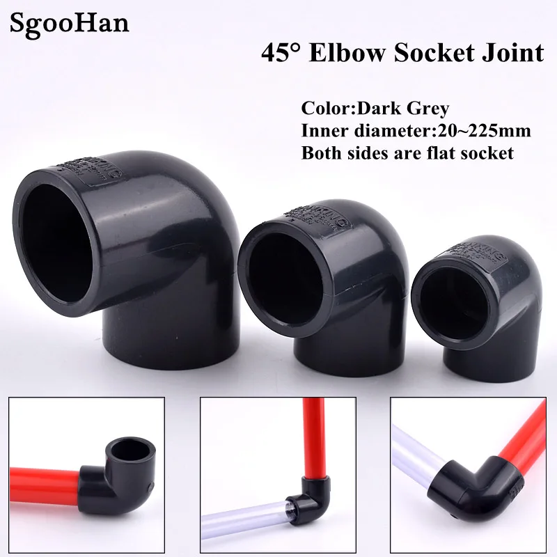 I.D 20~63mm UPVC Pipe 90° Equal Elbow Connector Irrigation System Hydroponics Planting Frame Plastic Socket Connectors - купить по