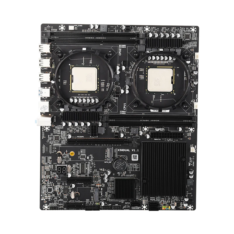 Online JINGSHA X58 Dual CPU LGA 1366 Motherboard Onboard CPU L5520 2,27 GHz X58 Chipsatz 4 Channles Unterstützung SATA 2,0 USB 3,0