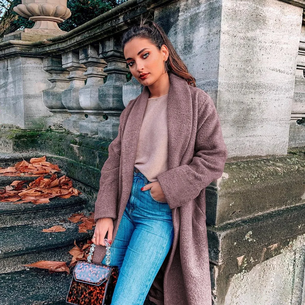 Новинка модные женские куртки SAGACE с длинным рукавом однотонное повседневное