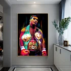 Боксерская звезда Майк Тайсон настенные художественные спортивные плакаты принты мотивационные настенные картины для гостиной холст живопись дома Куадрос