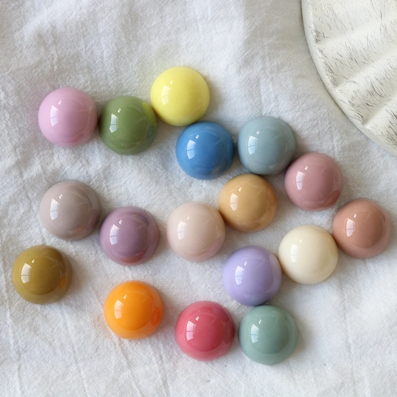 20 шт споловиной круглый плоское украшение из смолы патч женские DIY серьги