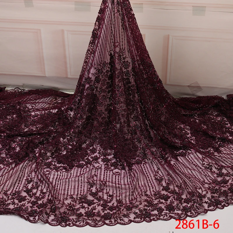 Bridal Beads Lace Fabric Latest African Lace Fabric 3d Lace Embroidery French African Wedding Lace Fabric 2861b