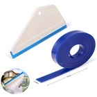 FOSHIO виниловый Ракель + 45 см резиновое лезвие стеклоочиститель для воды из углеродного волокна инструмент для упаковки пленки Лопата автомобильный бытовой очиститель