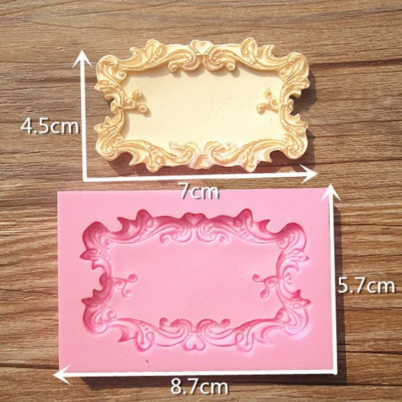 

Silicone Mold Photo Frame fondant mold cake decorating tools chocolate gumpaste mold