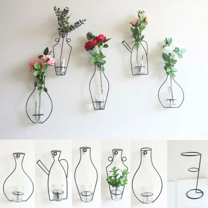 Железная рамка для вазы в скандинавском стиле настенные подвесные стеллажи