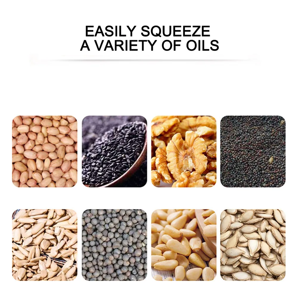 Automatic Household Business Stainless Squeezing Machine Screw Cold Oil Press Sunflower Seeds Peanut Olive Extraction Equipment |